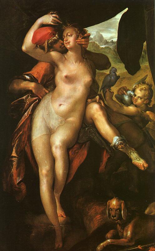 Bartholomeus Spranger Venus and Adonis Germany oil painting art